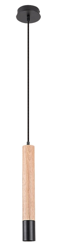 Lampada a sospensione Rabalux Braulia GU10 faggio/nero