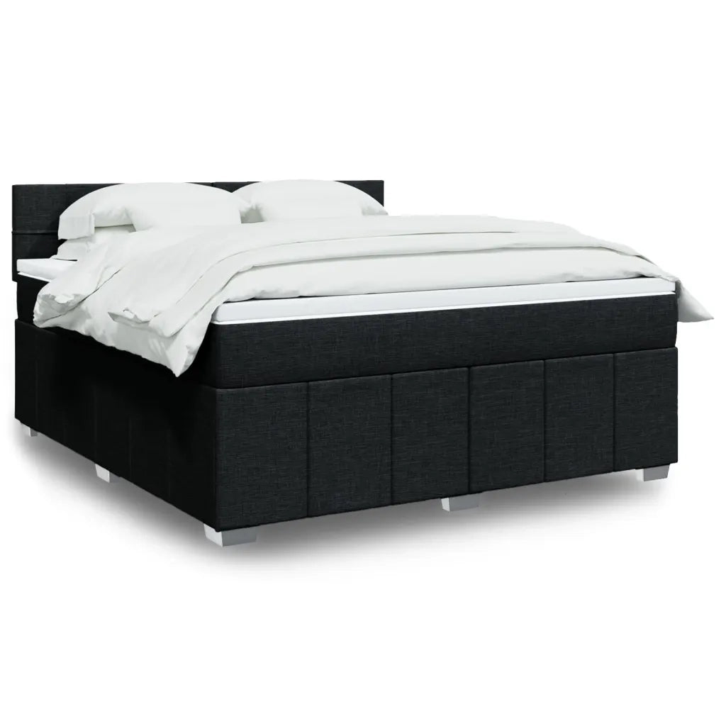 Giroletto a Molle con Materasso Nero 180x200 cm in Tessuto 3287149