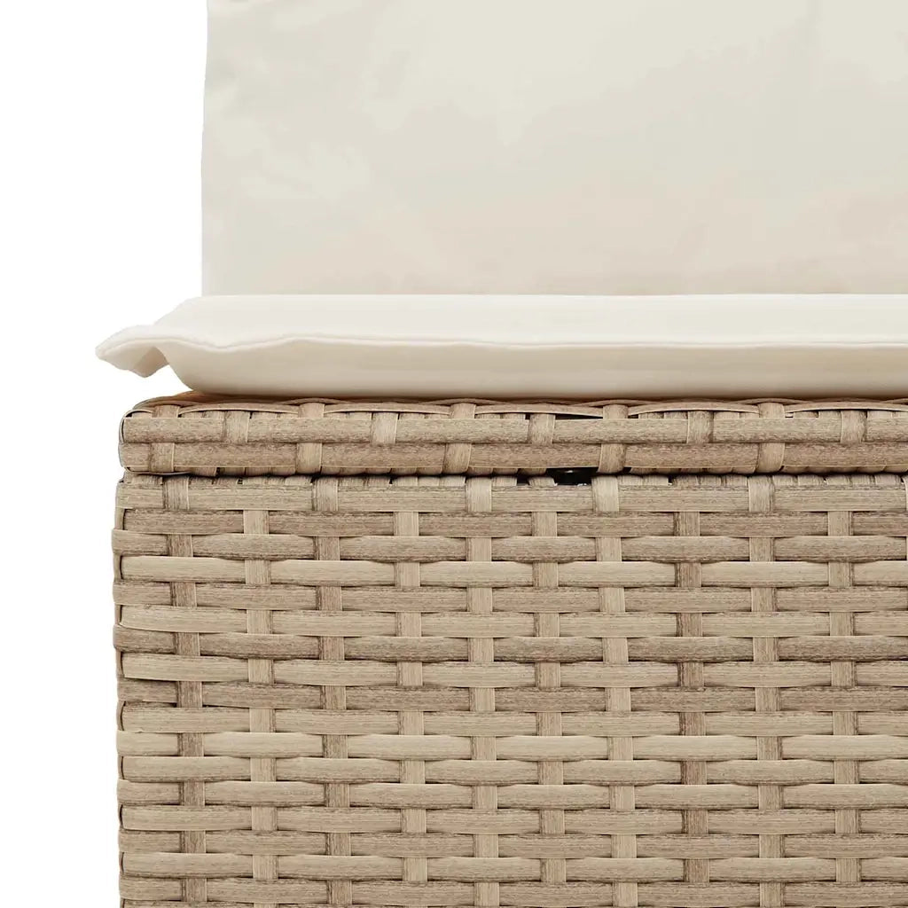 Set Divano da Giardino con cuscino 5 pcs Beige polyrattan 3347827