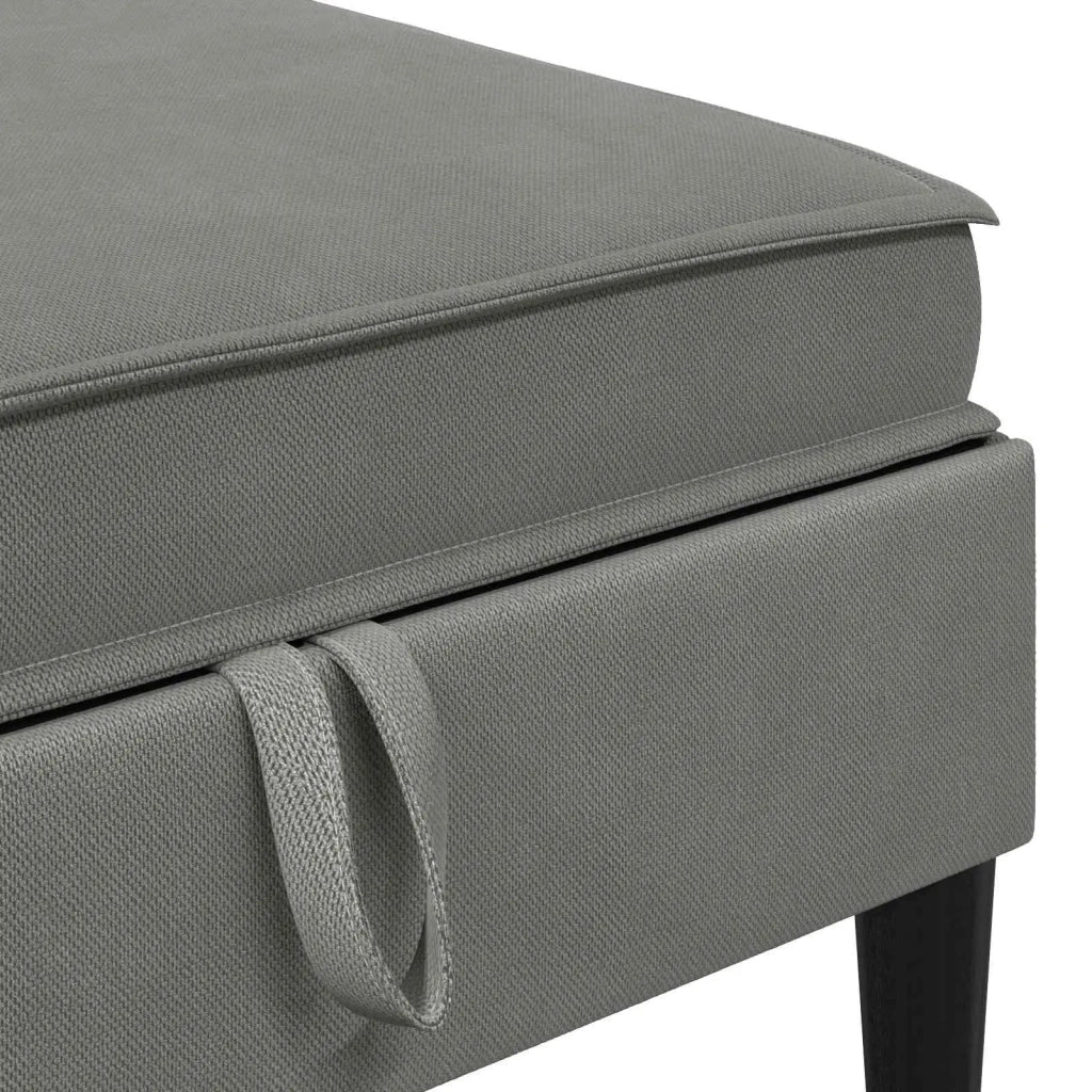 Pouf con Storage Grigio scuro Velluto 42027148