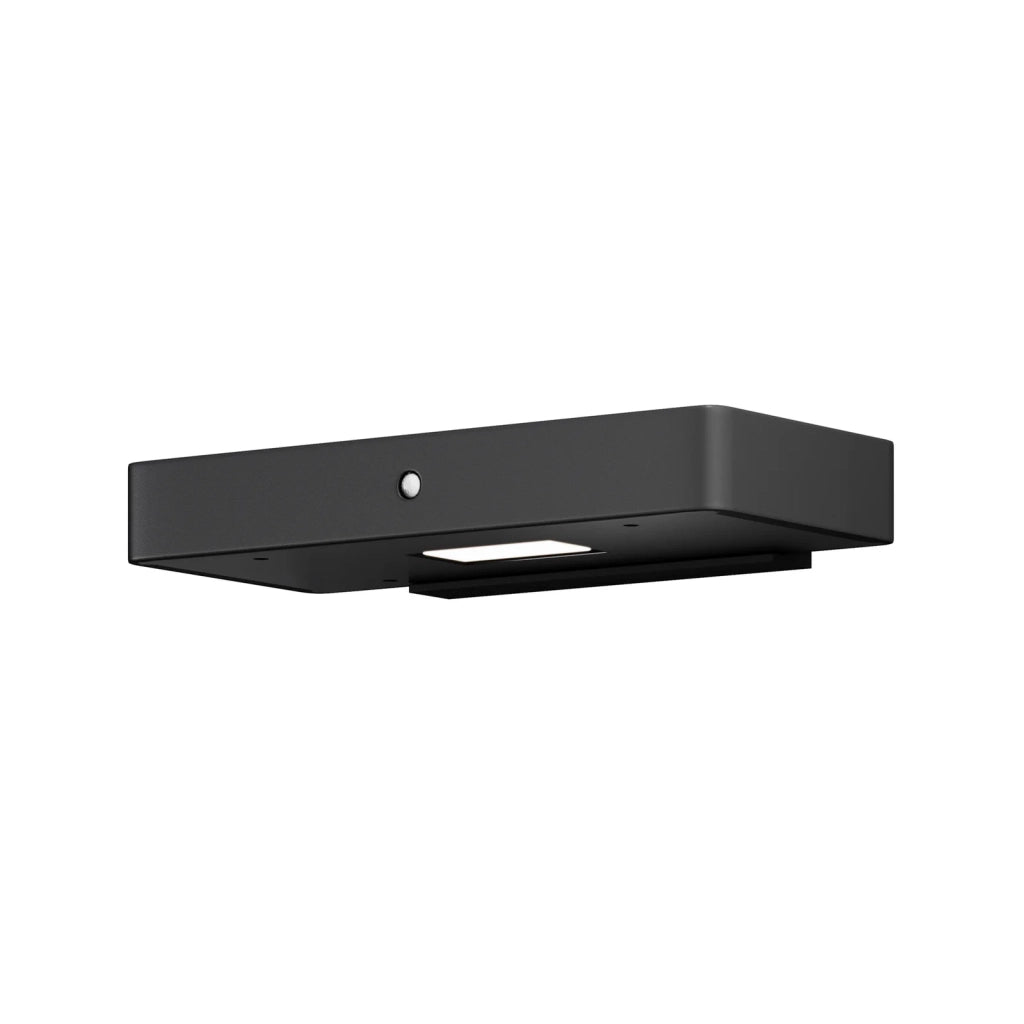 Maytoni Applique moderna Pir 1 luce LED integrato IP54 nero alluminio