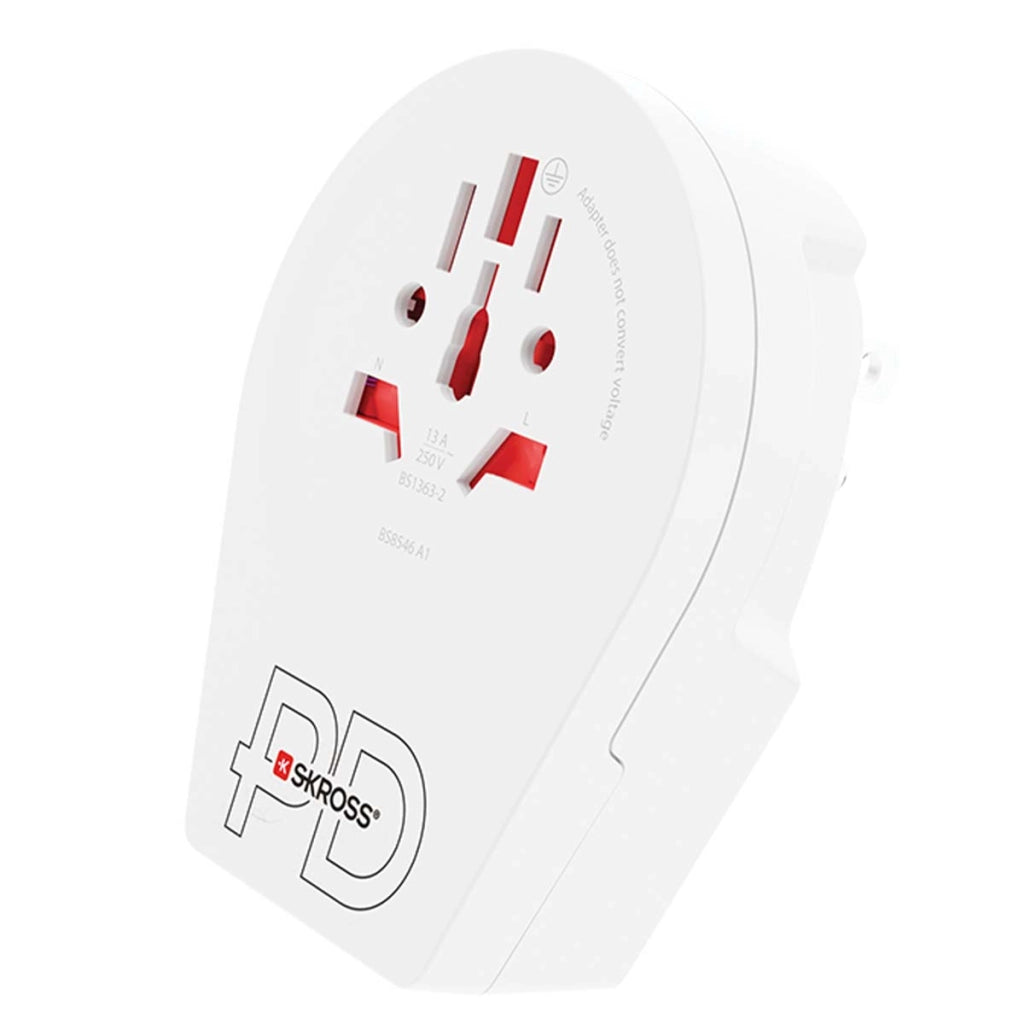 Adattatore da viaggio USA con porta USB-C 20W Power Delivery Bianco Skross