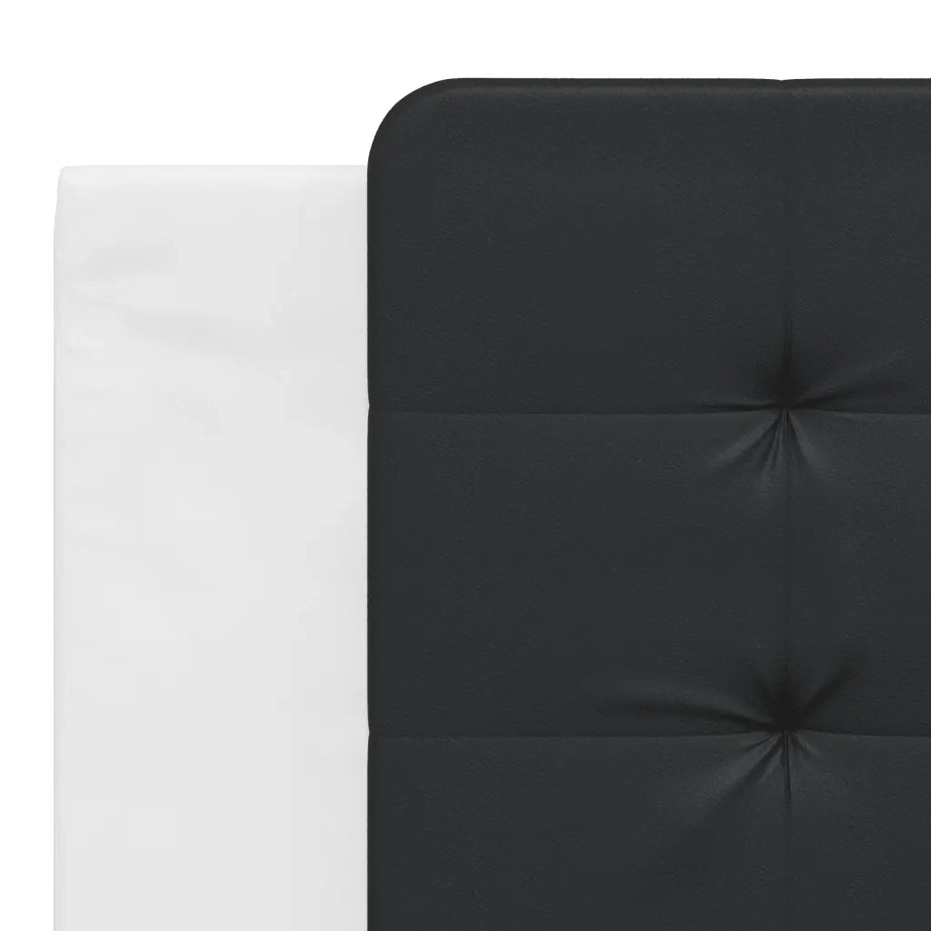 Letto con Materasso Zadar Bianco e Nero 180x200cm Similpelle