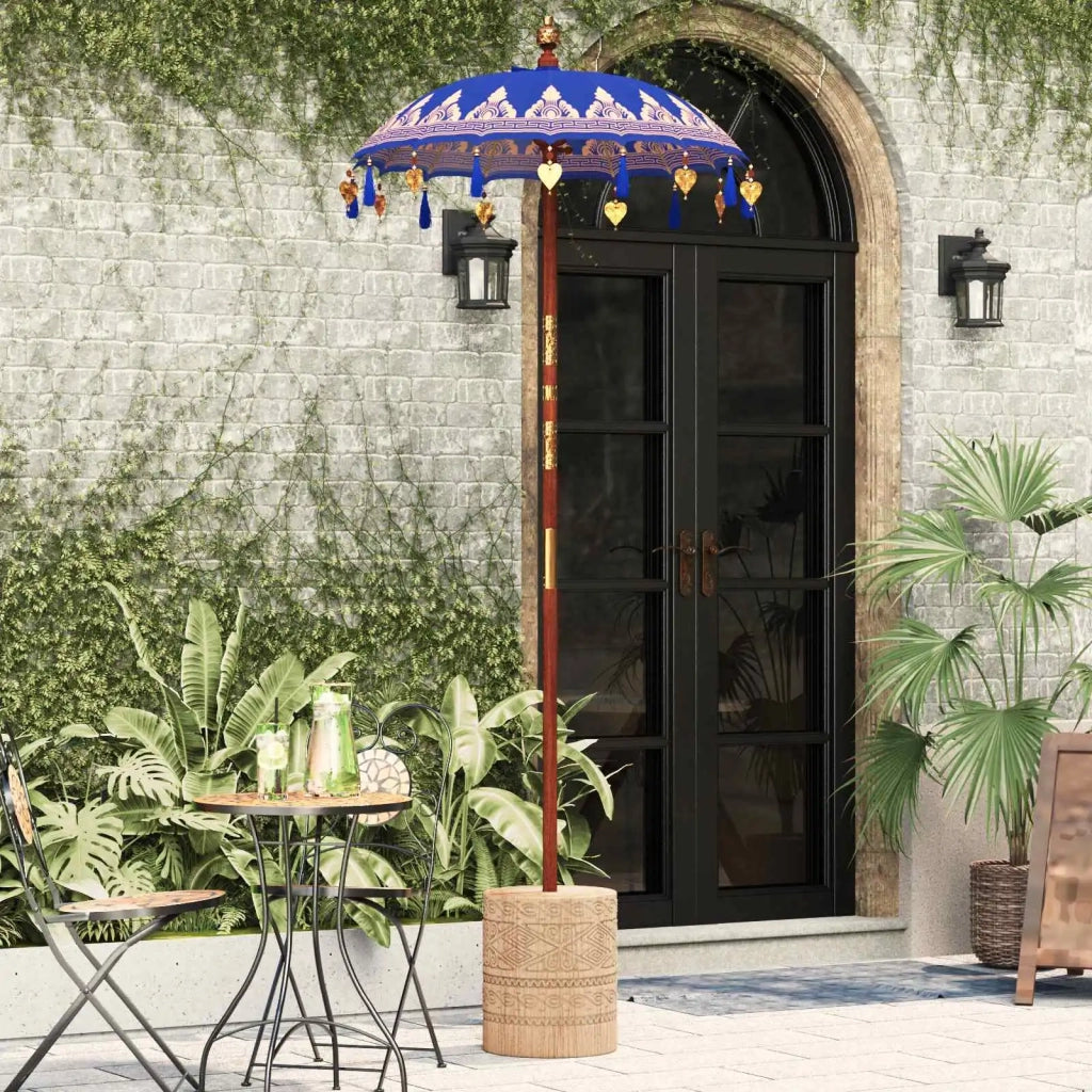 Ombrello balinese con base Blu 95 x 95 x 260 cm 3356910