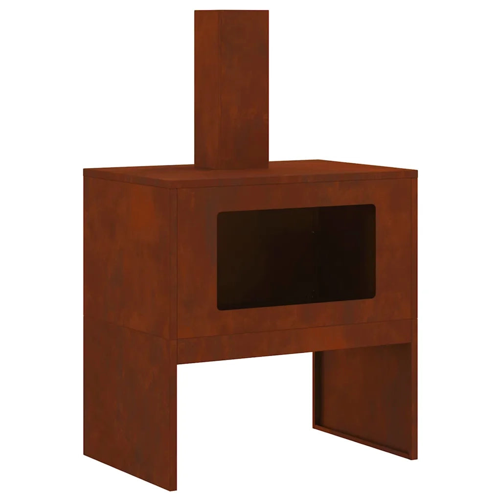 Focolare-Stufa-Camino Marrone 60 x 40 x 96 cm Acciaio