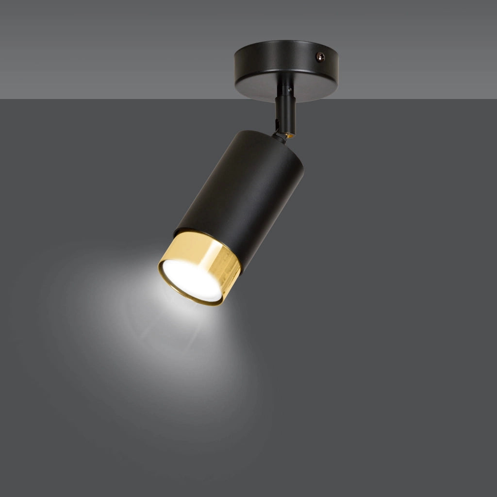Spot da soffitto Emibig Hiro metallo nero/oro 1xGU10