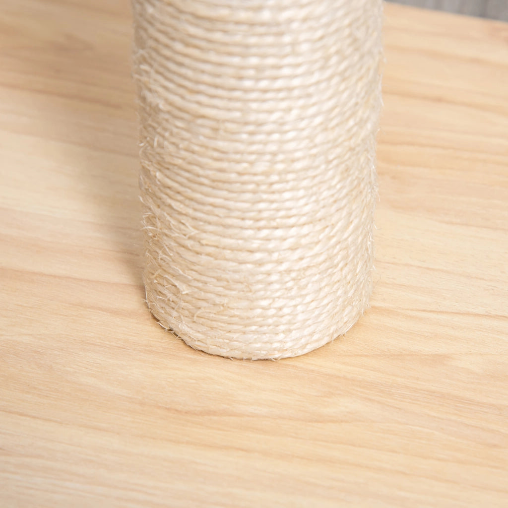 Albero tiragraffi per gatti con sisal ¨C Minimal ¨C Beige e quercia 60 cm