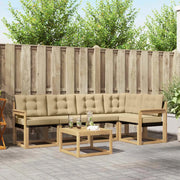Set di divani da esterno con cuscino 6 pcs Bianco e Beige 3389495