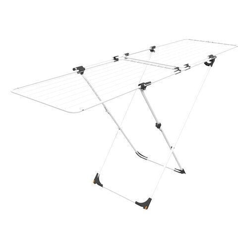 Vileda 174158 Duo Stendibiancheria Estensibile 22 m due griglie sovrapponibili ruote integrate colore Bianco