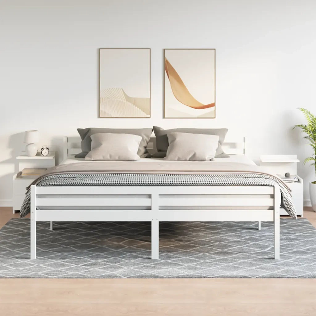 Comodini 2 pz con 2 cassetti bianchi 40x36,5x62 cm 858633