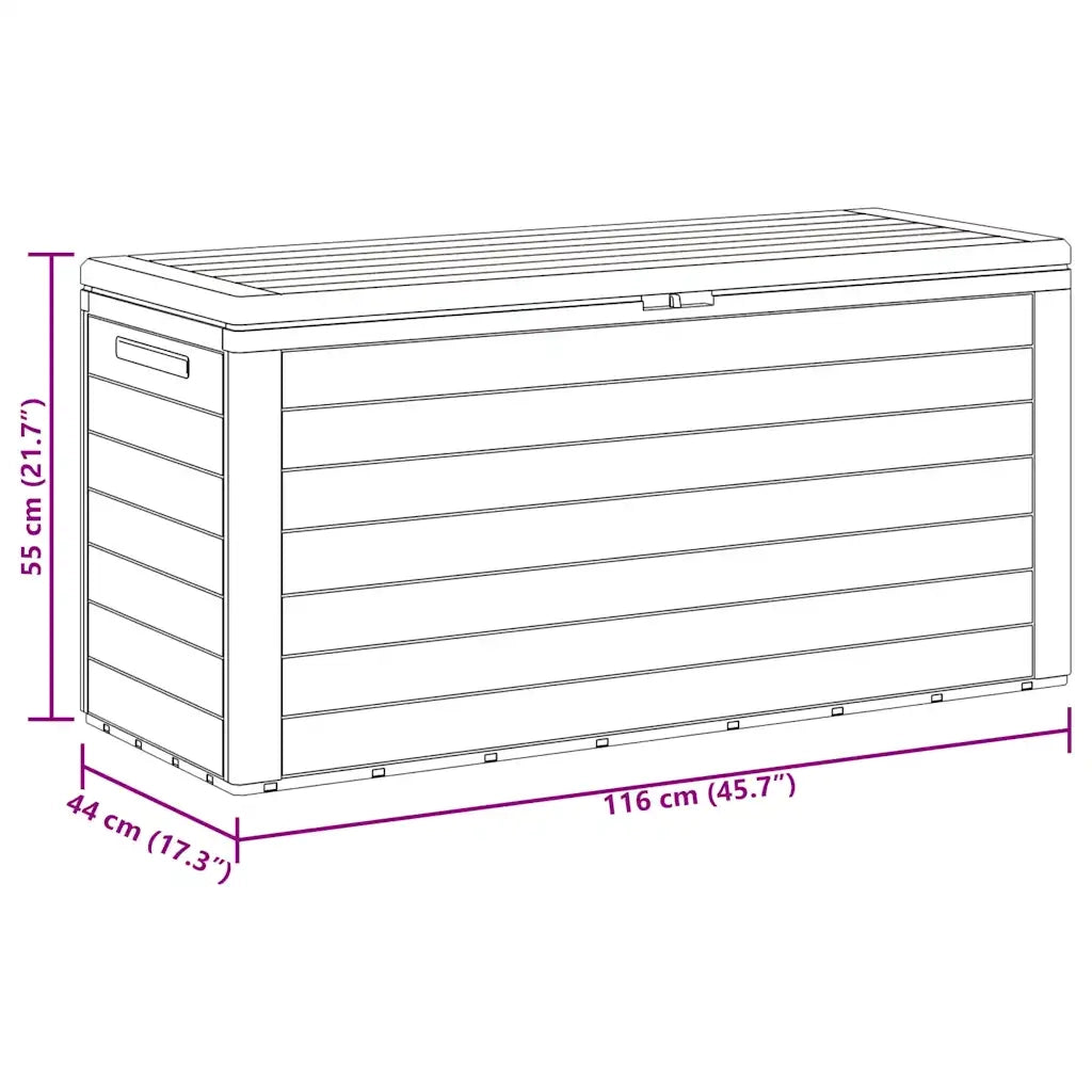 Baule da Giardino Marrone 78x44x55 cm 49442