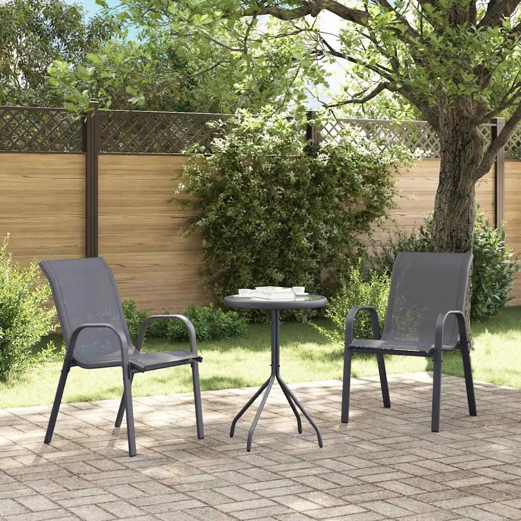 Set Bistro da Giardino 3 pcs Grigio Acciaio 42003979