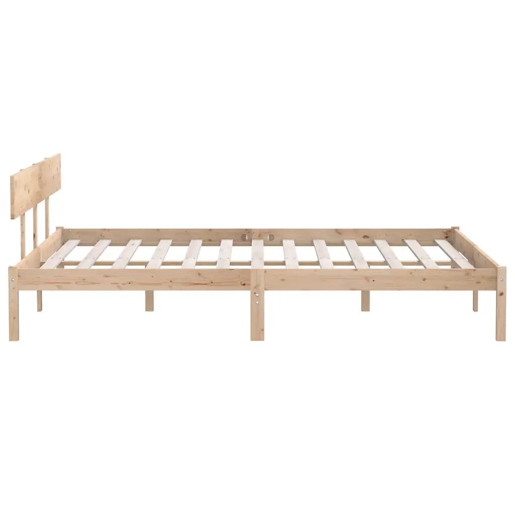 Letto matrimoniale | Letto per adulti | Giroletto senza Materasso in Legno Massello 200x200 cm