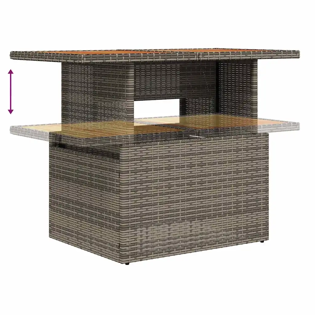 Set Divano da Giardino 7 pz grigio e blu navy 3349415