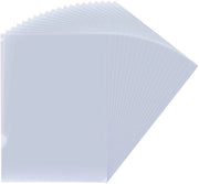 Documenti A4 in plastica trasparente, 20 pezzi, impermeabili e resistenti alle scalfitture, apribili sopra e laterali, dimensioni 31 x 22 cm, per uso ufficio.