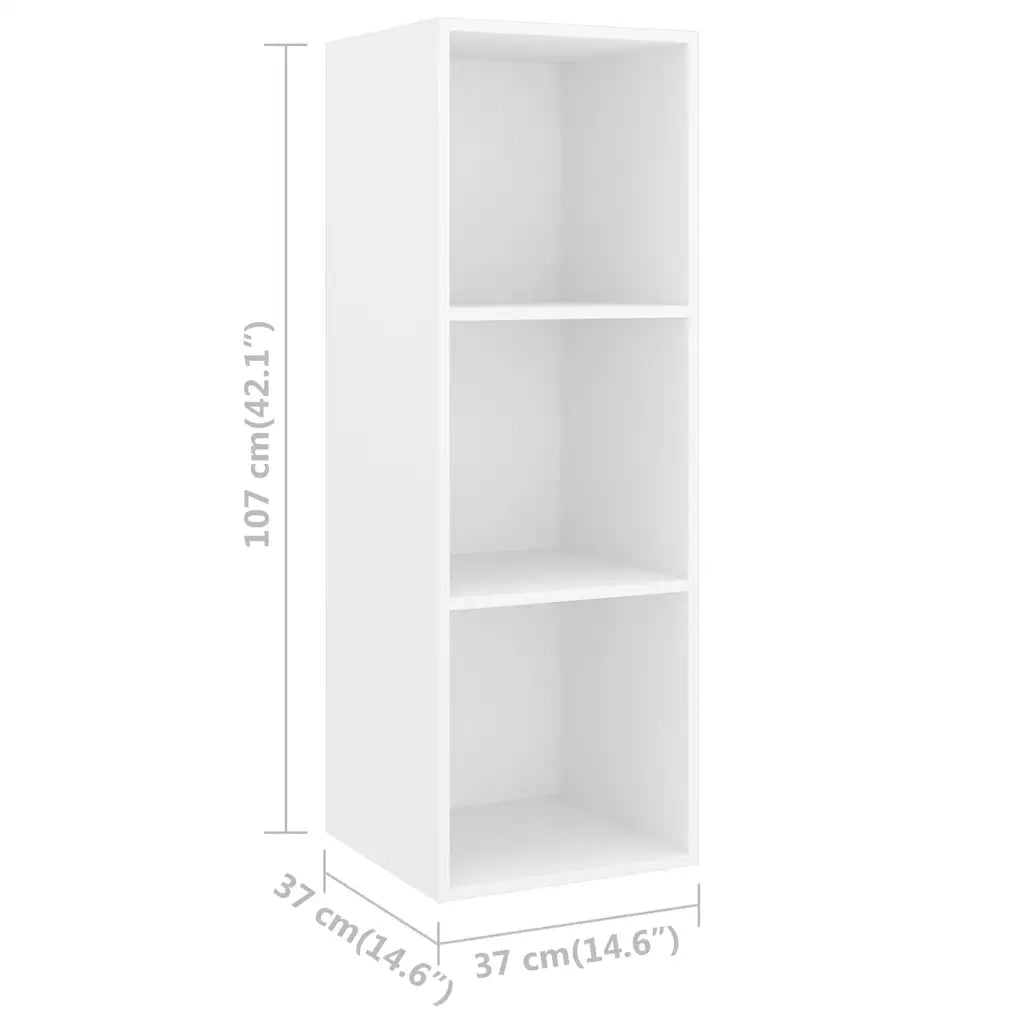 Set Mobili Porta TV 3 pz Bianco in Legno Multistrato 3079754