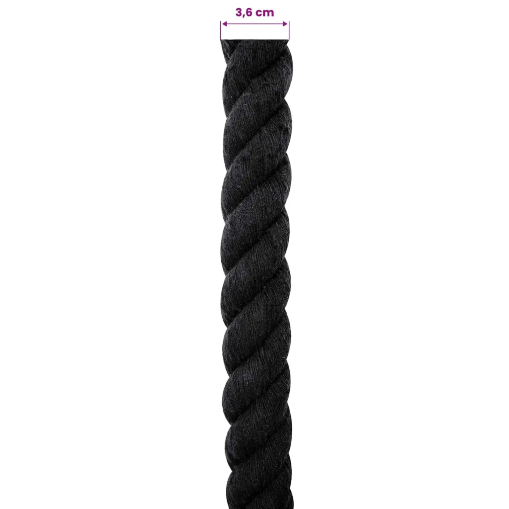 Corda di Cotone 36 mm 25 m Nero 100% Cotone 42011834