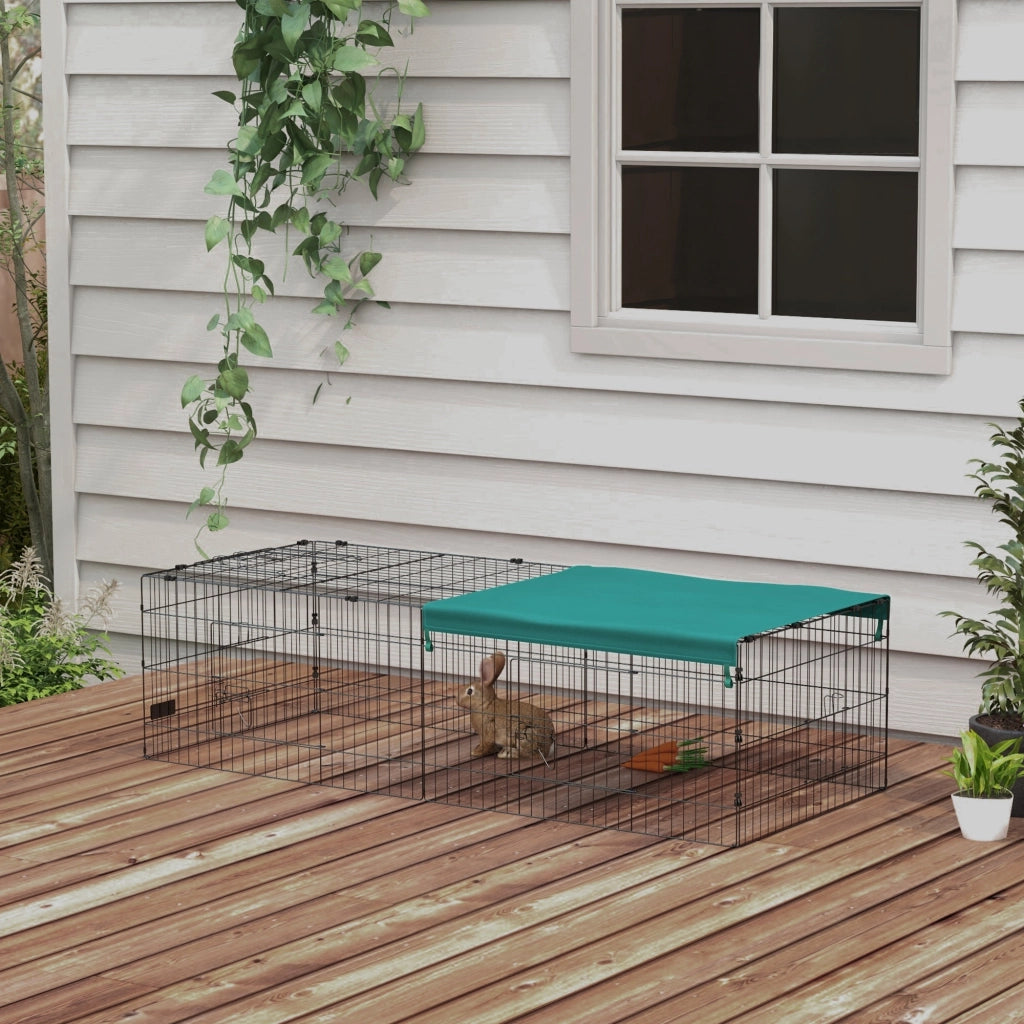 Gabbia per Conigli ¨C Minimal ¨C Verde Acciaio 185x75x50cm