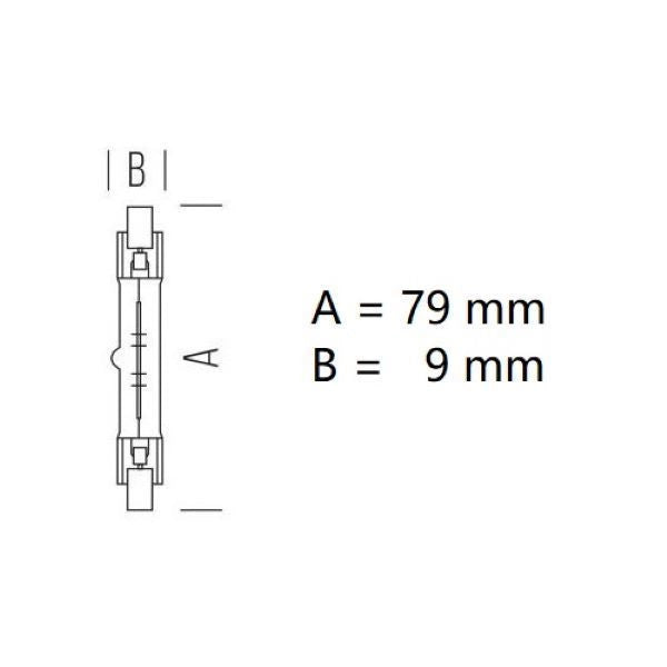 R7S LAMPADINA LINEARE ALOGENA 120W LUCE CALDA 2900K 2250 LUMEN 79 MM BOT