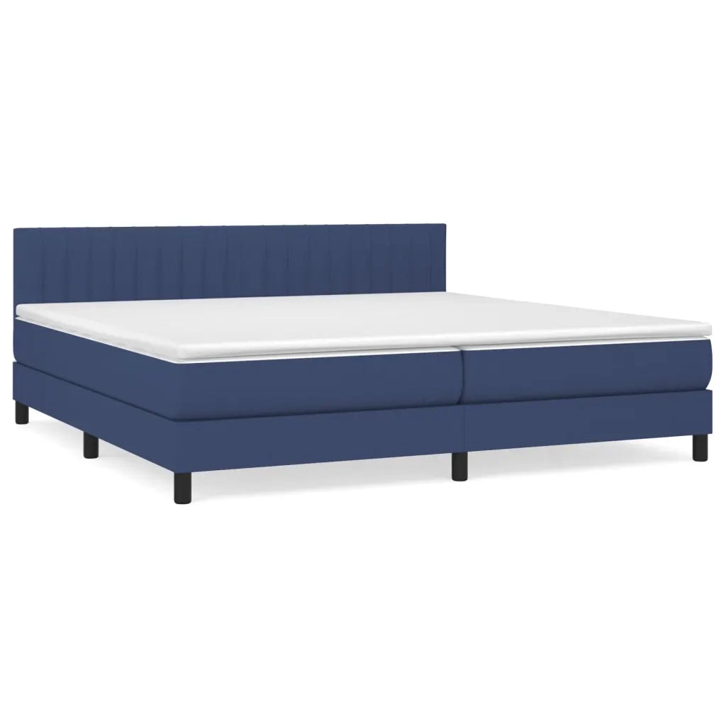 Giroletto a Molle con Materasso Blu 200x200 cm in Tessuto 3140247