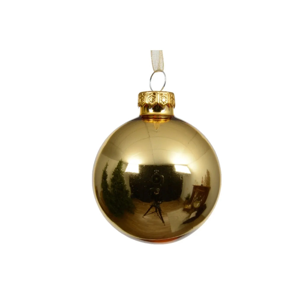 Pallina Vt lucido oro chiaro d10cm