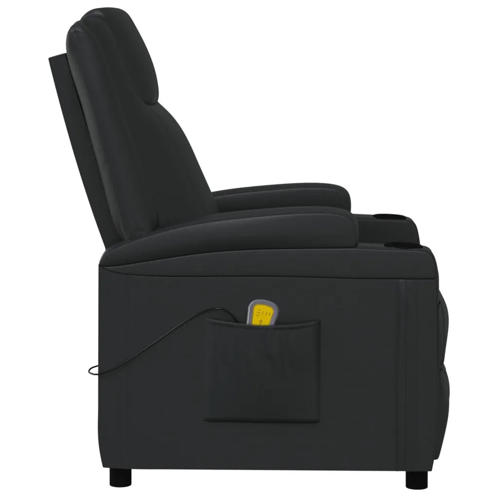 Poltrona Massaggiante Nera in Similpelle 342712