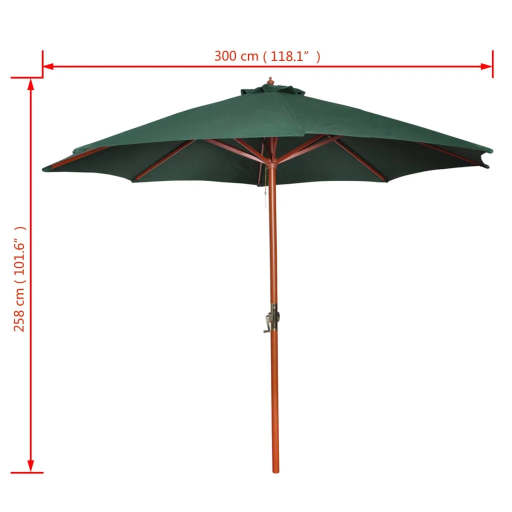 Ombrello | Parasolne Verde 258 cm
