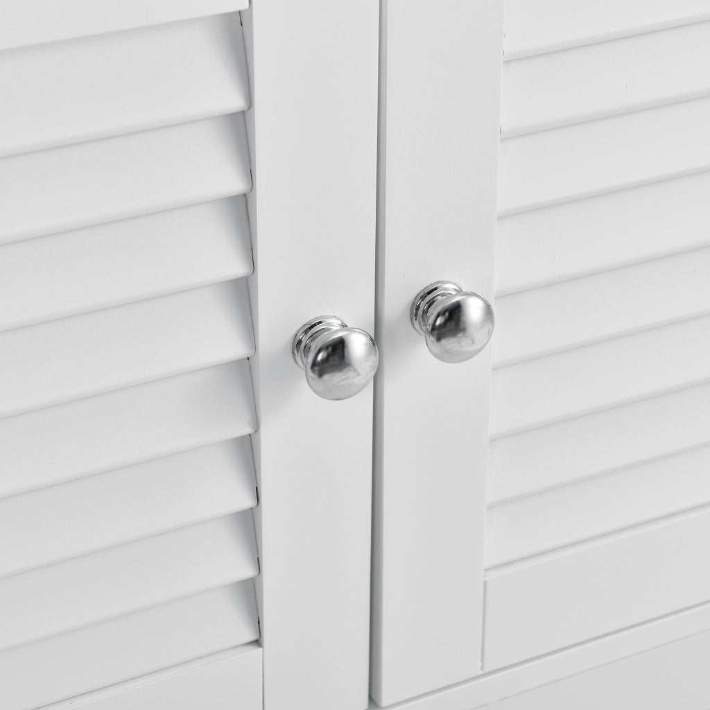Armadietto Sottolavabo da Bagno a 2 Ante e Scomparto Aperto 60 x 60 x 30 cm - Bianco [en.casa]