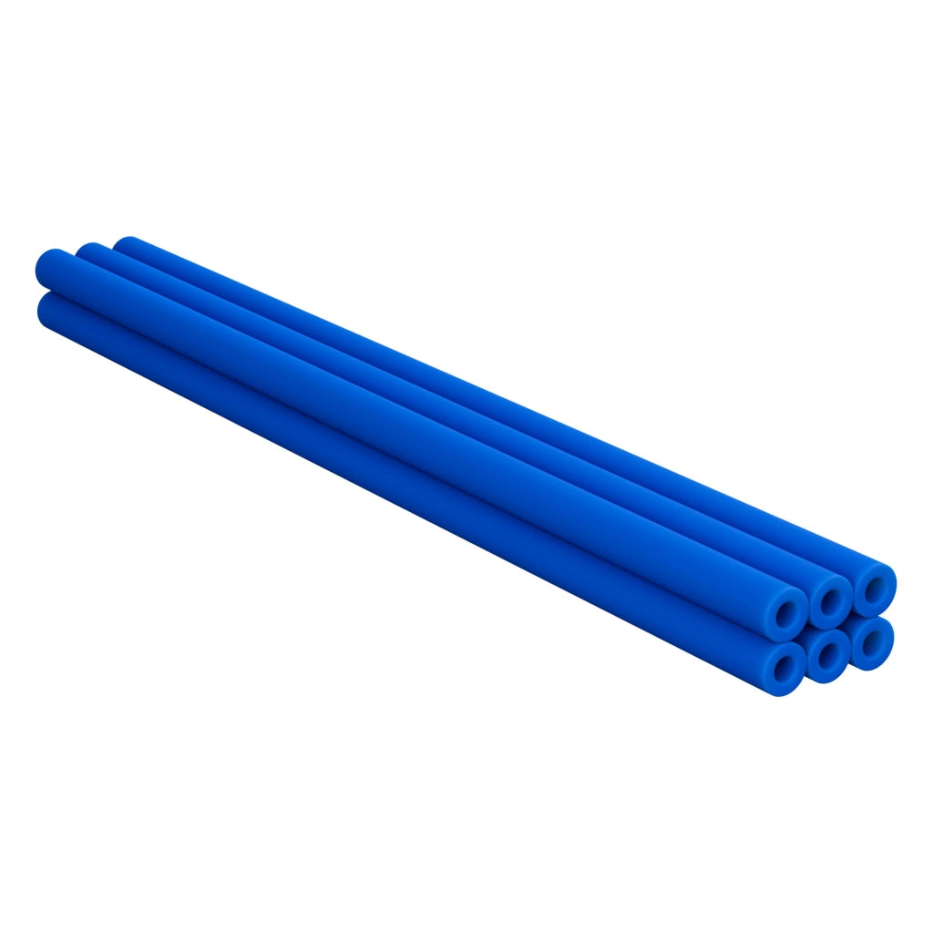 Jumpoo - Set 6 Tubi in Gomma Piuma 80 cm per Trampolini o per lavori di Bricolage Protezione Sicurezza Blu