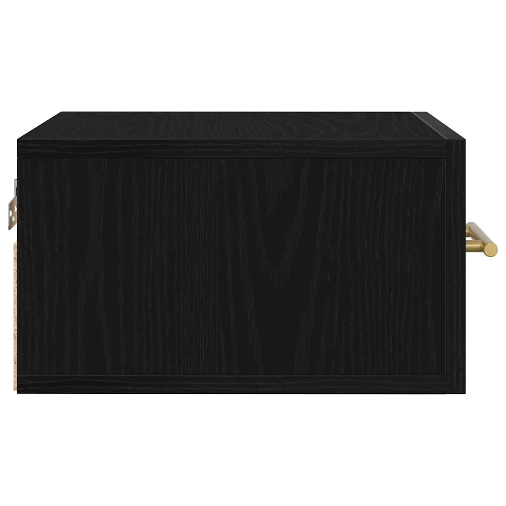 Set di 2 Comodini | Armadio da Notte | Mobiletto da notte Rovere Nero 35 x 35 x 20 cm