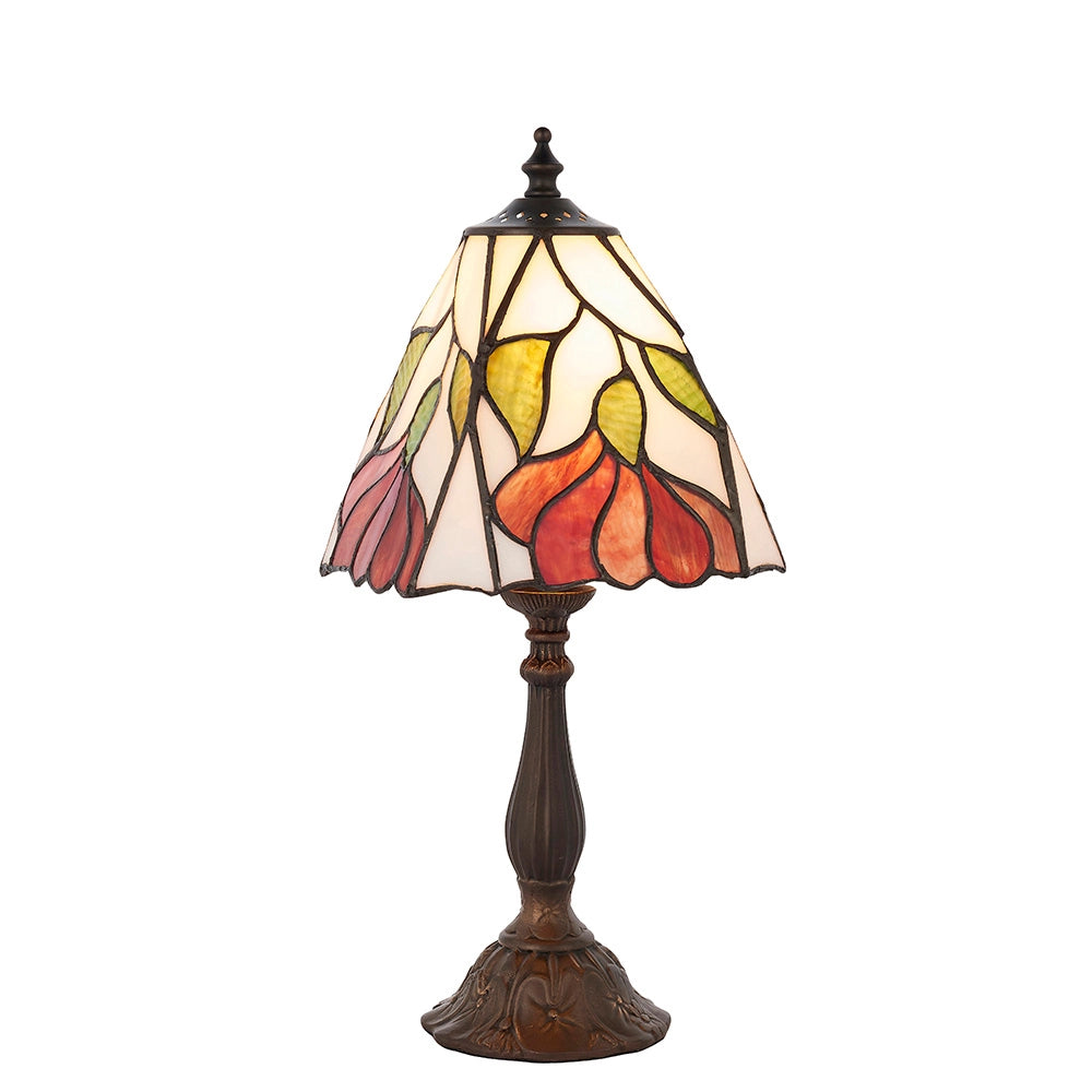 Lampada da tavolo Tiffany Botanica vetro floreale E14