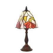 Lampada da tavolo Tiffany Botanica vetro floreale E14