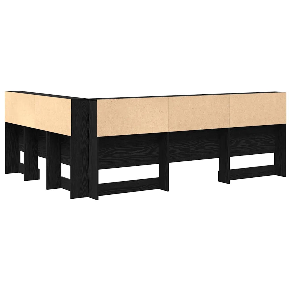 Testata contenitore Rovere Nero 160 cm Legno multistrato 3335502