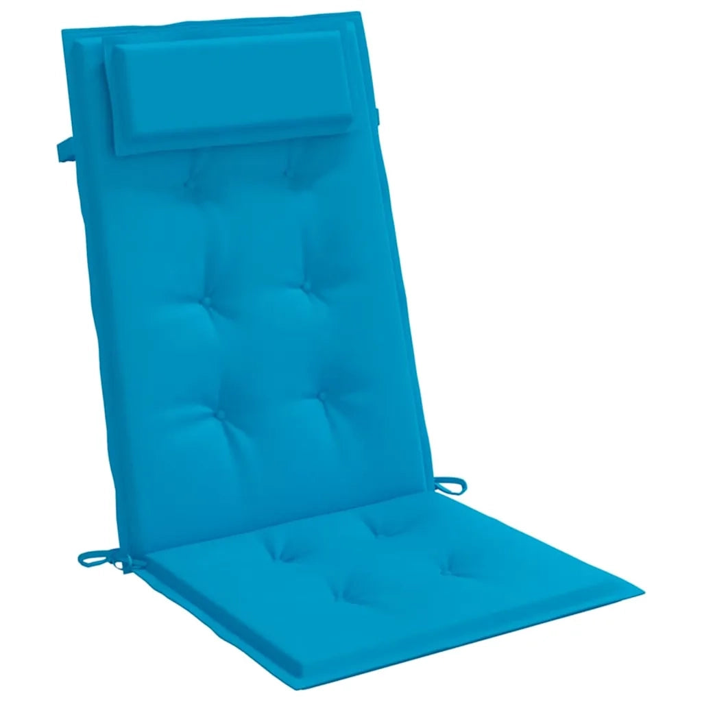 Cuscini Sedia con Schienale Alto 2 pz Blu Chiaro Tessuto Oxford 361886