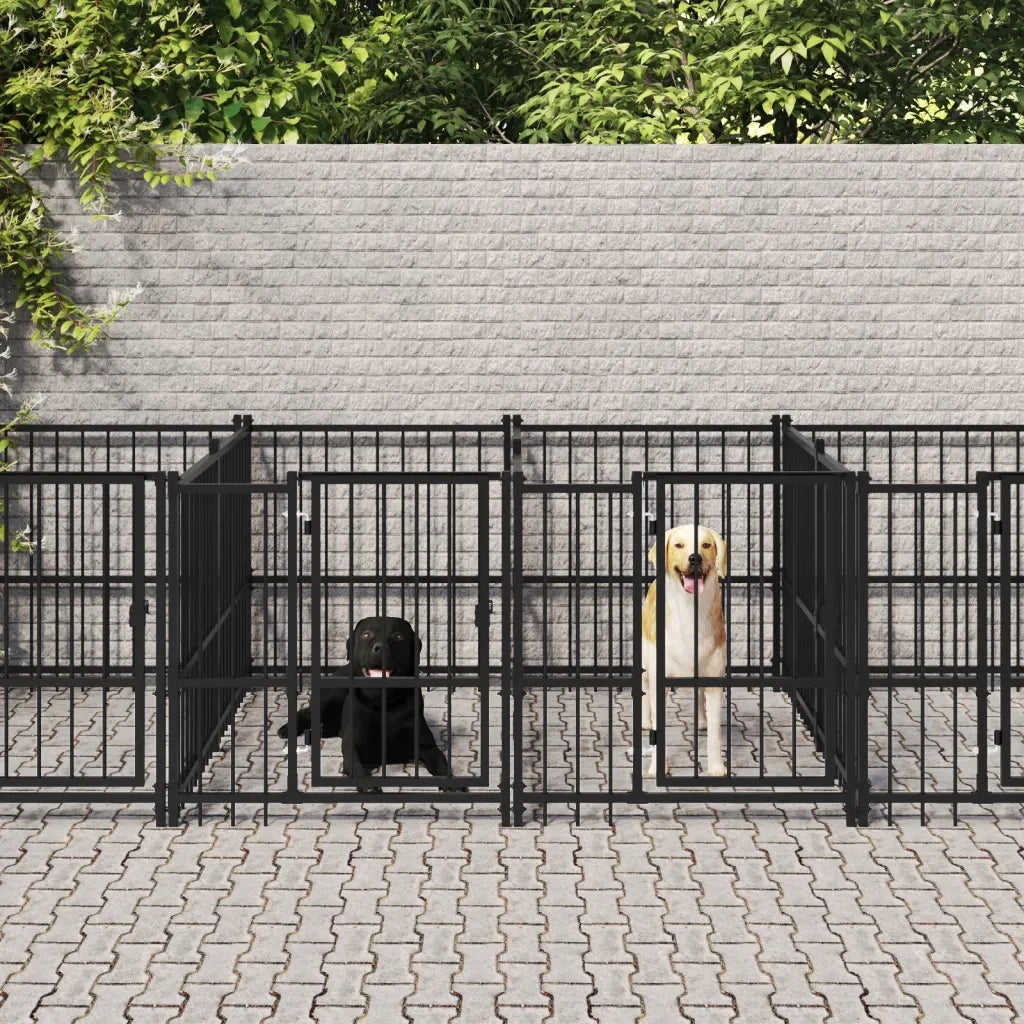 Gabbia per Cani da Esterno in Acciaio 16,89 m² 3124586