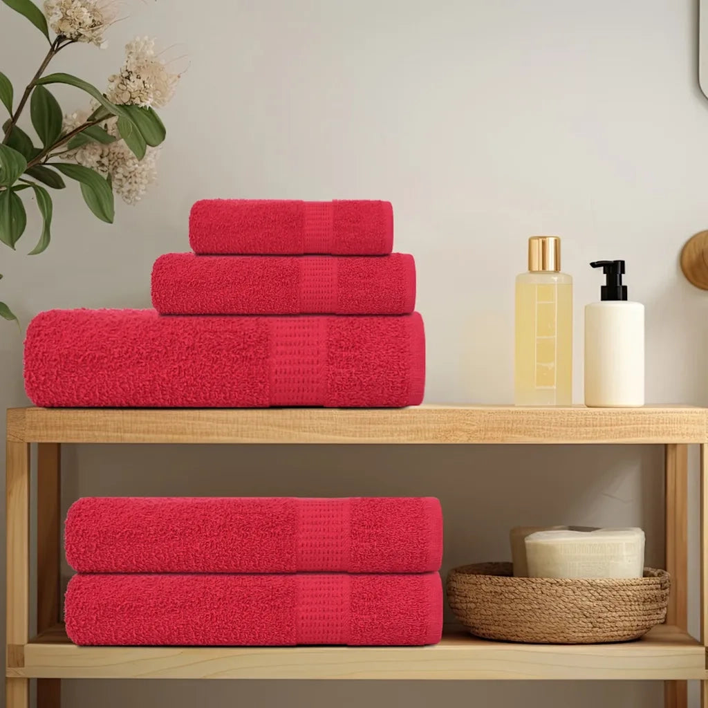 Asciugamani per sauna FROGN 2 pezzi Rosso 80x200 cm 360 g/m2