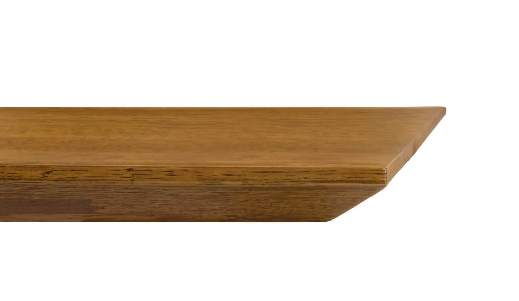 Tavolo fisso in legno rovere nodato 250x100 spessore 4 cm gambe metallo (1672) - Mobili 2G