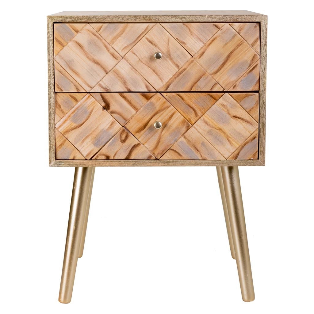 Comodino in legno marrone 44,5x35x61