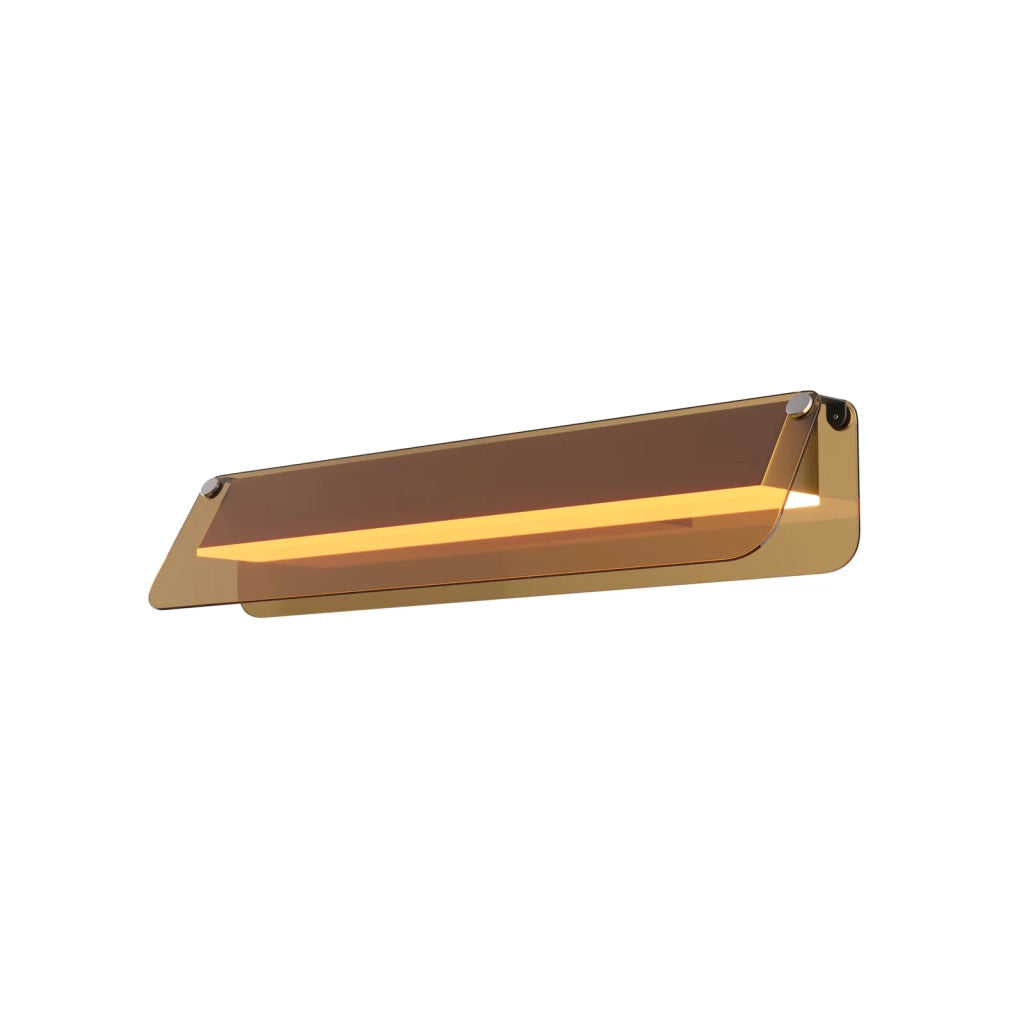 Maytoni Applique moderna Flat 1 luce LED integrato nero metallo vetro