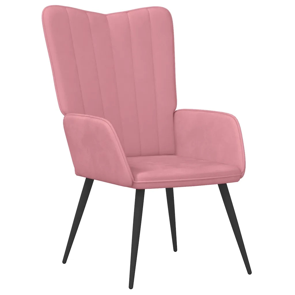 Sedia Relax Rosa in Velluto 327681