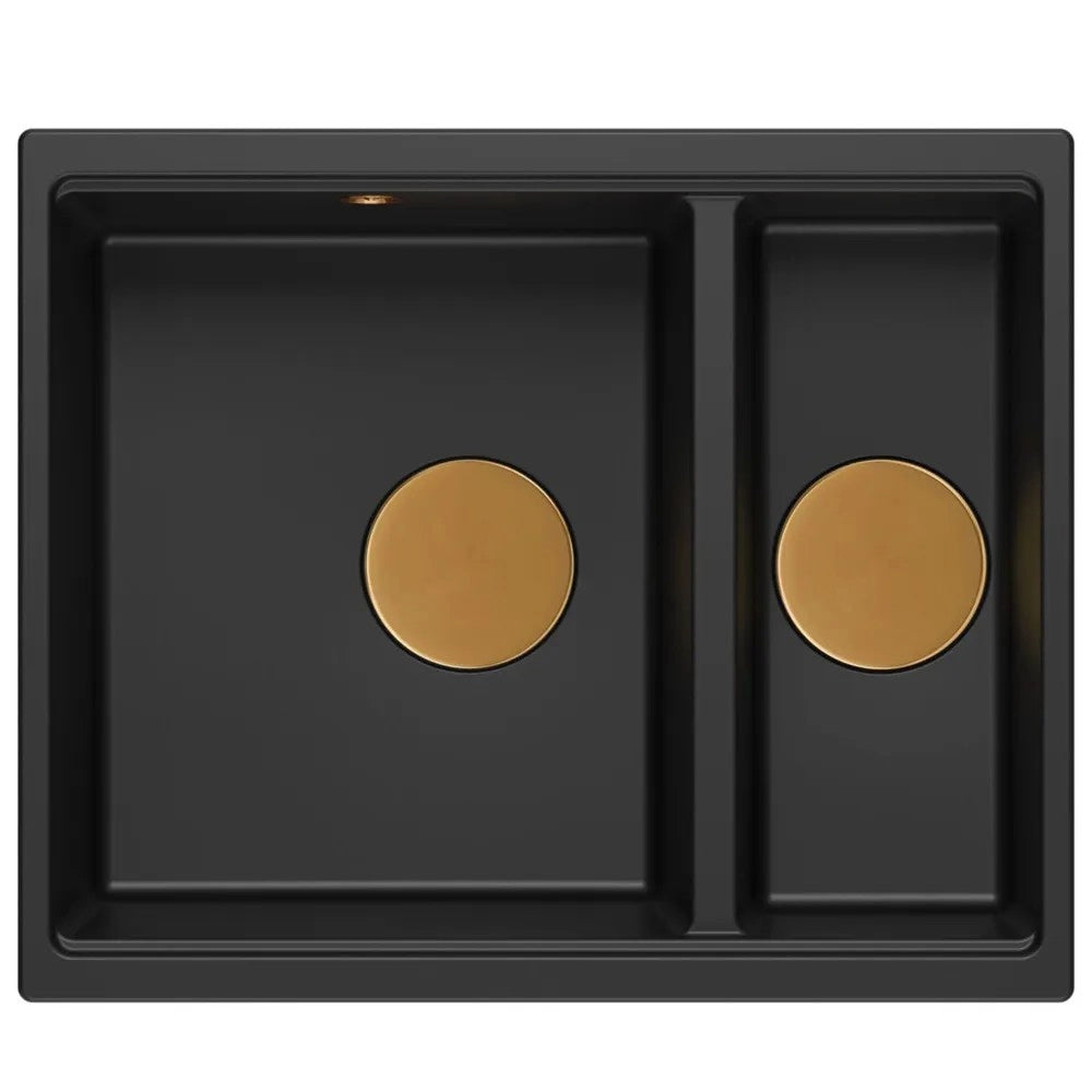 Lavello In Granito Logan 150 Black Tappo nero