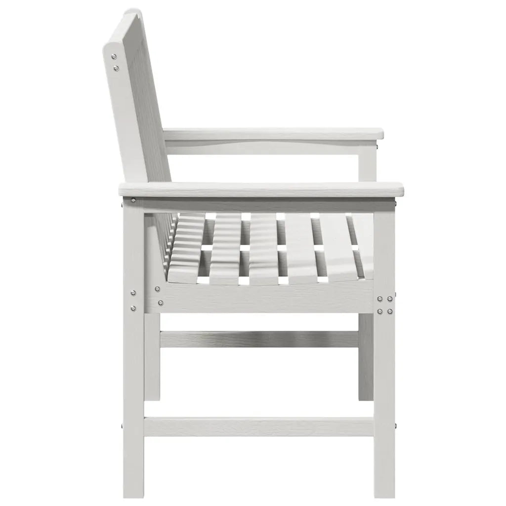 Panchina da giardino Bianco 120 x 59 x 88 cm HDPE 42006601