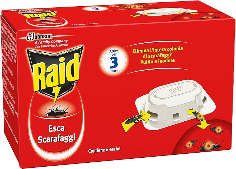 RAID ESCA PER SCARAFAGGI Confezione 6 esche - JOHNSON