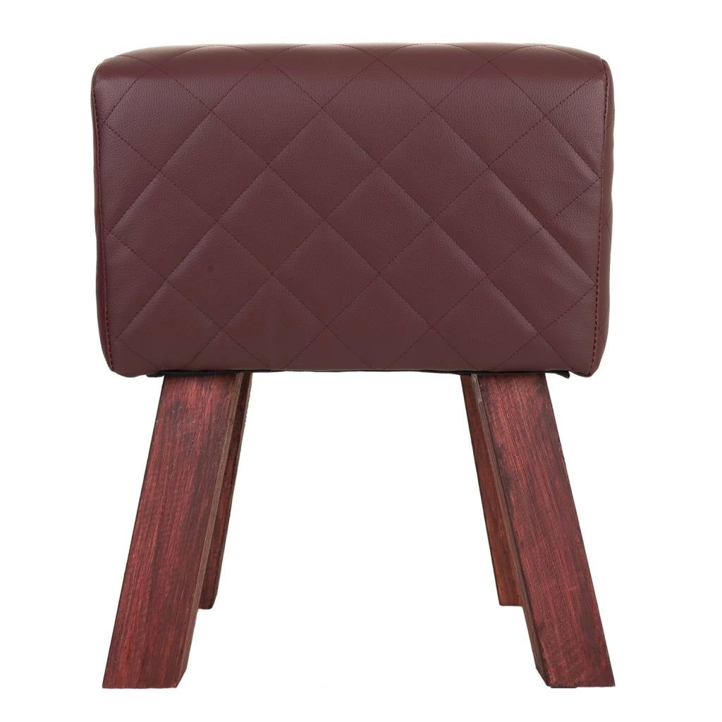 Sgabello imbottito marrone 36x30x47h