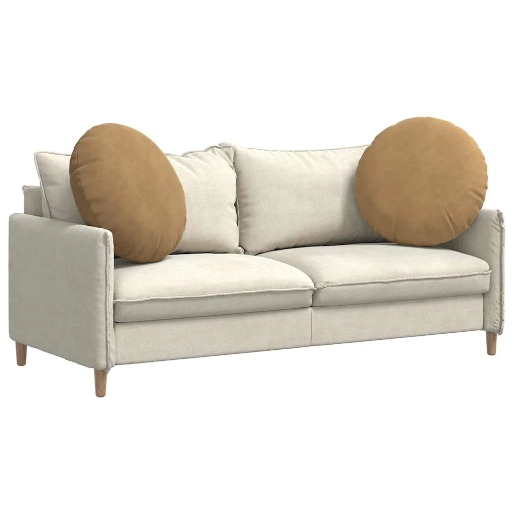 Cuscini per Seduta 2 pcs Marrone Ø60 x 21 cm Velluto 42014219