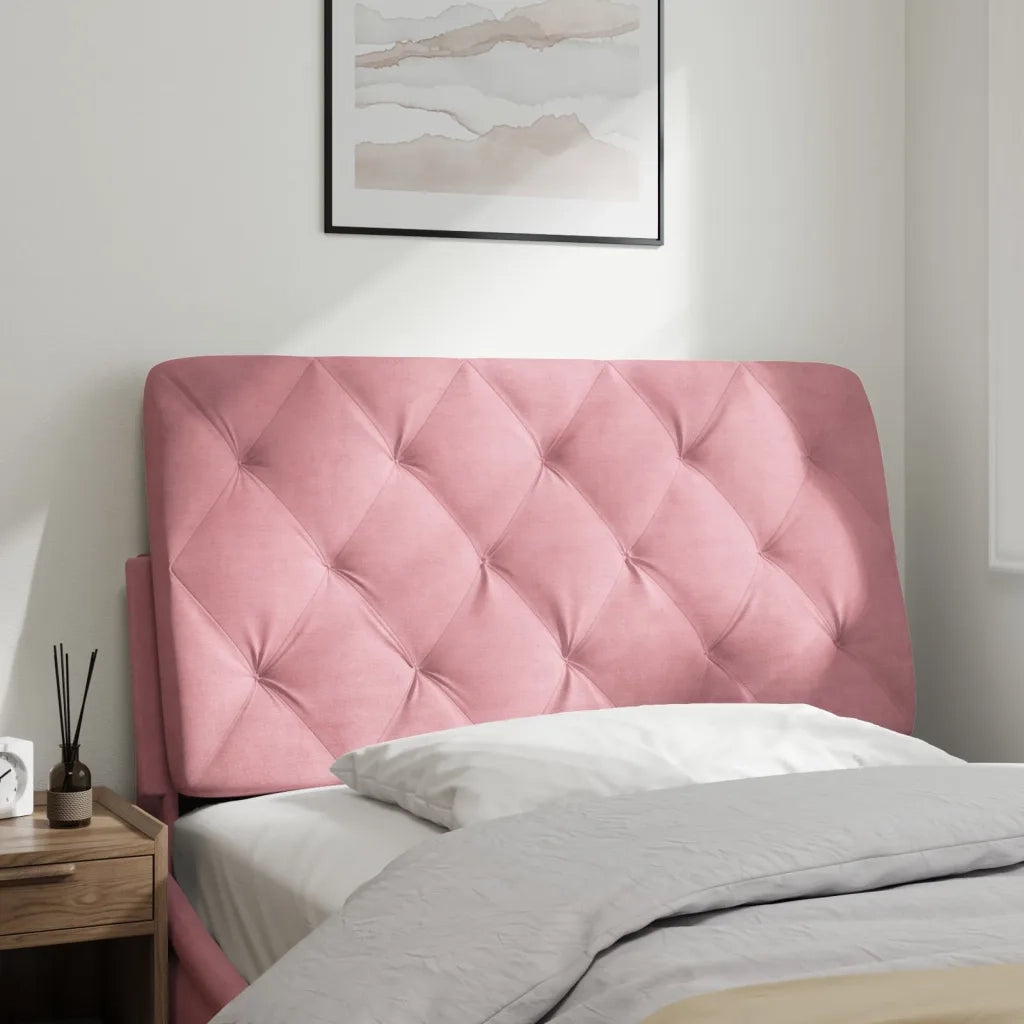 Cuscino Testiera-Cuscino per Testiera Rosa 100 cm in Velluto