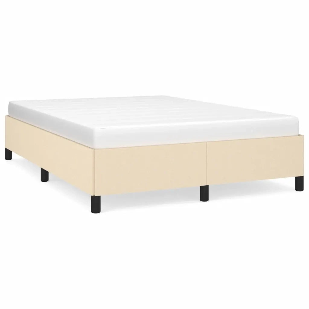 Letto matrimoniale | Letto per adulti | Giroletto senza Materasso Crema 140x200 cm in Tessuto