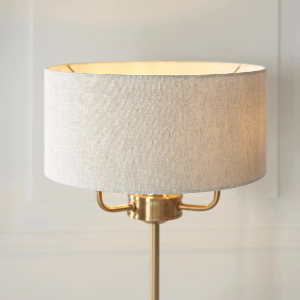 Lampada da tavolo Highclere 3 luci ottone vintage E14
