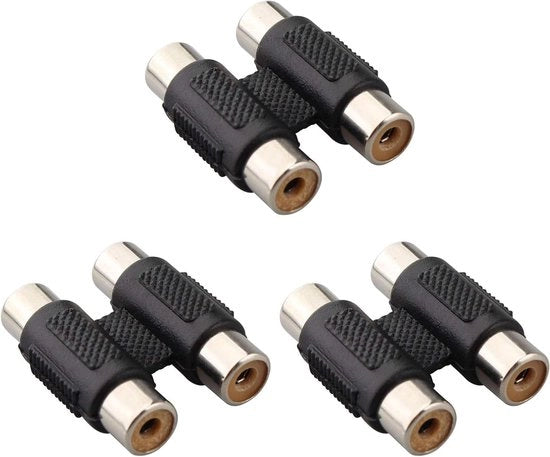 Connettore RCA Femmina 3 pezzi Nero