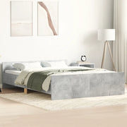 Giroletto con Testiera e Pediera Grigio Cemento 150x200 cm
